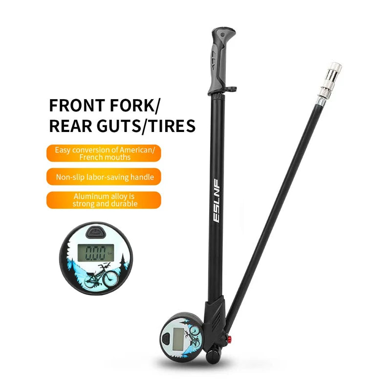 300 PSI High Pressure Shock Pump Suspension Tire Pump Bicycle Fork Air Pump with Gauge