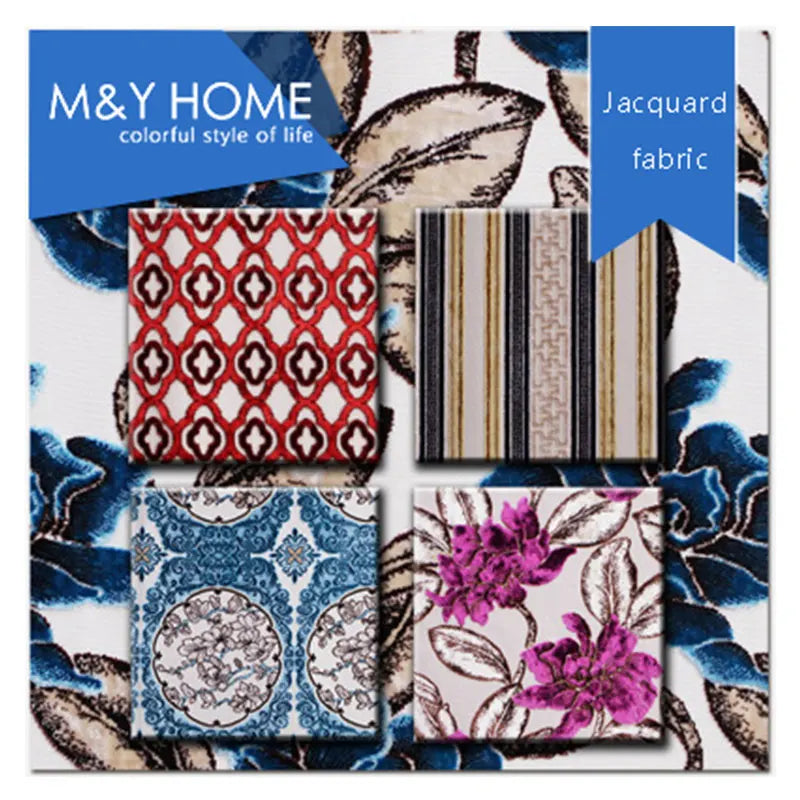 M&Y HT8 Woven Upholstery Jacquard Fabric Thick Stripe Polyester Home Textile Cushion Cut Pile Rayon Dyed Pattern Sofa Fabric