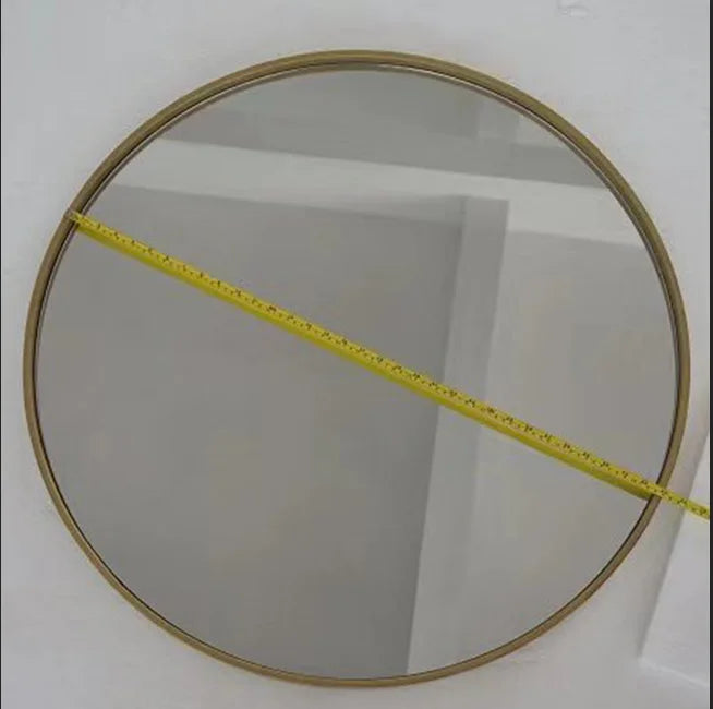 70*70CM MDF Stocked vogue Contracted Wall Mirrors Light Luxury Simple Round Bathroom Hanging Gold Wall Mirror