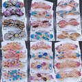 Classic 8cm Crystal Flower Hair Clip for Women Trendy Rhinestone Spring Hairpin Mix Colors Environmental Friendly European