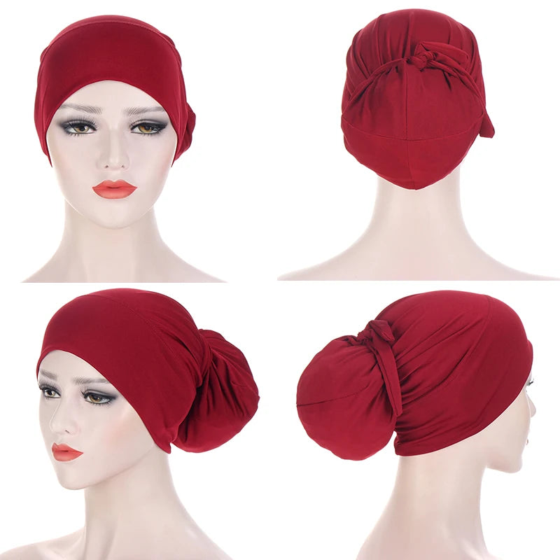 Sharut Europe and the United States Popular New Multicolor Banded Headgear Turban Hijabs 9-color Chemotherapy Hat TurbanHijabs