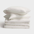High-end Summer Lyocell Fiber Solid Color Bed Sheet Cold Comforter Luxury White Bedding Set