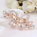 New Design Luxury Rhinestone Crystal Butterfly Metal Spring Hair Clips Women Hairgrips Wholesale Hair Accessories