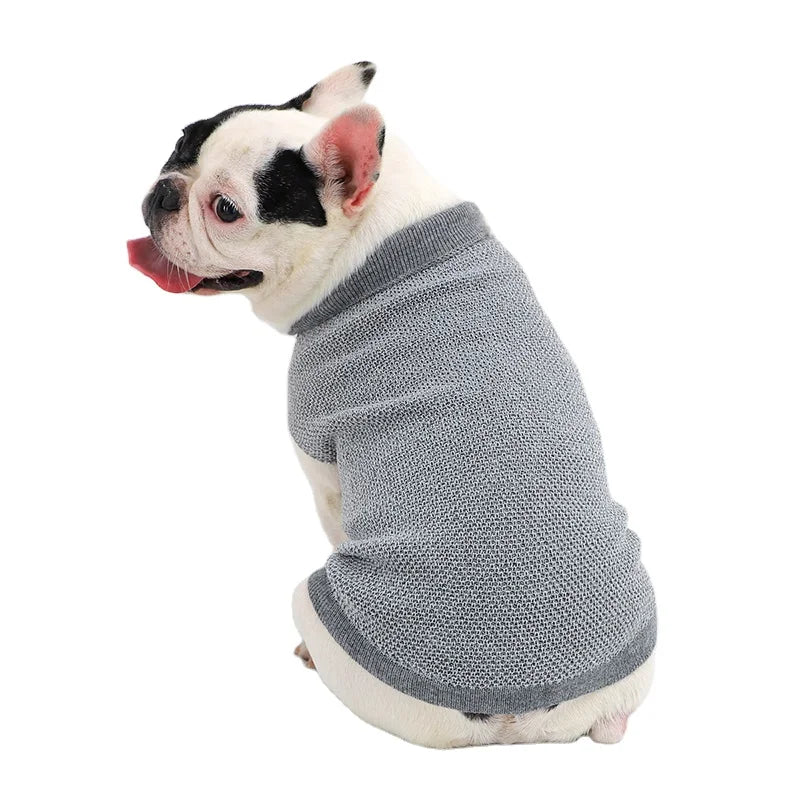 Mimixiong New Design Pet Clothes Solid Color Night Reflection Pet Knitted Dog Clothes Apparel