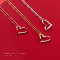 Wholesale 925 Silver Necklace Jewelry Women Sterling Silver Heart Pendant Necklace 18K Gold Plated Chain Necklace Women