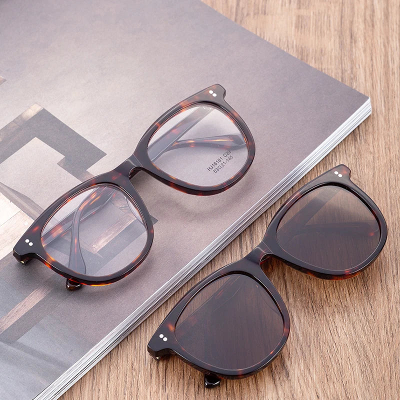 China Factory Wholesale Custom Private Label Fashionable Vintage Polarized Sunglasses for Men Women Comfortable Acetate