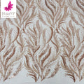 HY2642-4 Fashion Rose Gold Embroidered Bridal Lace With Sequins and Beads French Wedding Fabric for Women