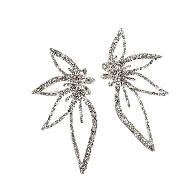 2024 Luxury Fine Jewelry-Custom Luxury Stud Hoop Earrings Butterfly Shape Diamond Women's Accessories