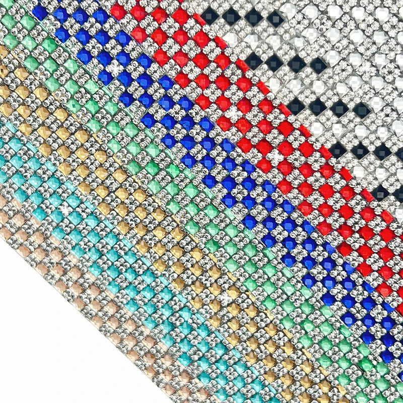 Wholesale 24*40cm Flatback Hot Fix Rhinestone Applique Iron-On Crystal Sheet for Bags and Shoes Glass Rhinestone Sheets