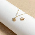 Fine Jewelry Gold Filled Crown Tiny Charms Permanent Jewelry No Tarnish Puzzle Pendants