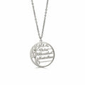 Qiuhan Jewelry Stainless Steel Color Zircon Tree Women Letter Necklace Personalized Tree of Life Custom Name Necklace