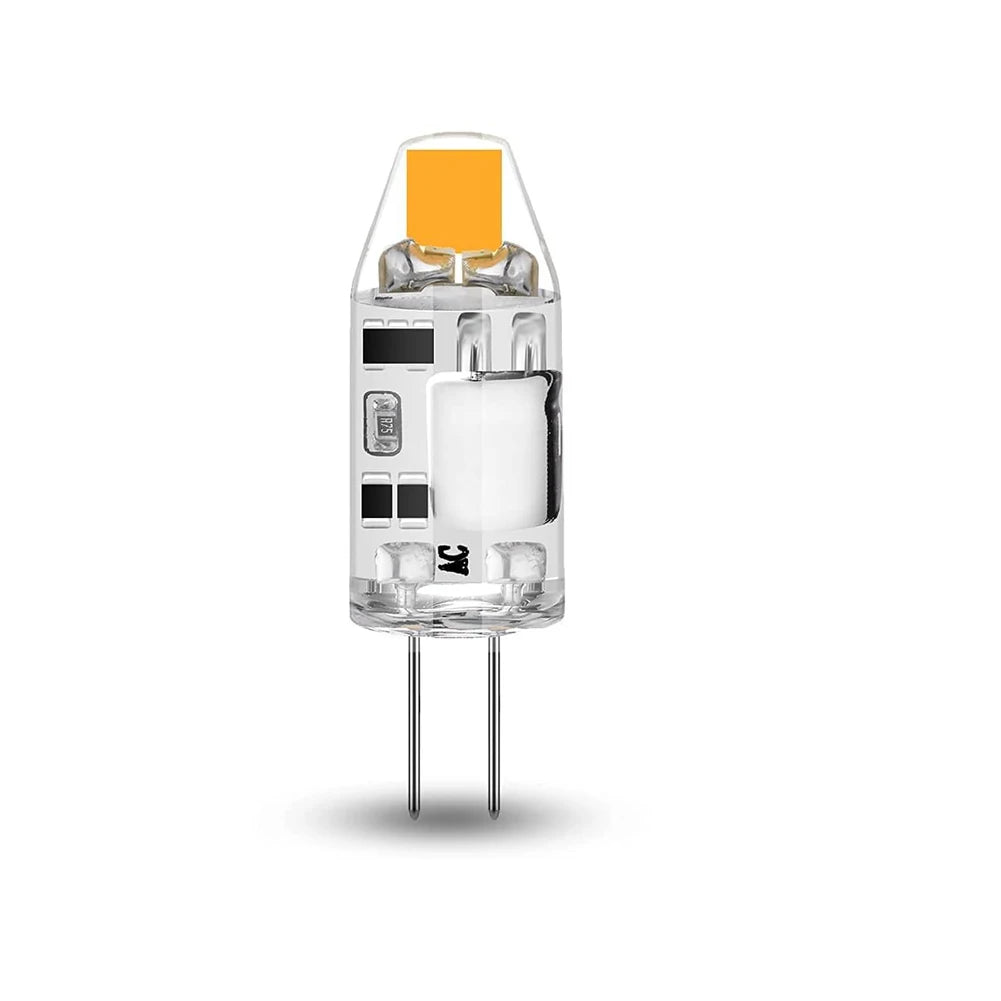 ACDC12V G4 Lamp 1.5W Light Bulb Silicone No Flicker LED COB Spotlight Cold/Warm White Chandelier Replace Halogen Lamps for Home