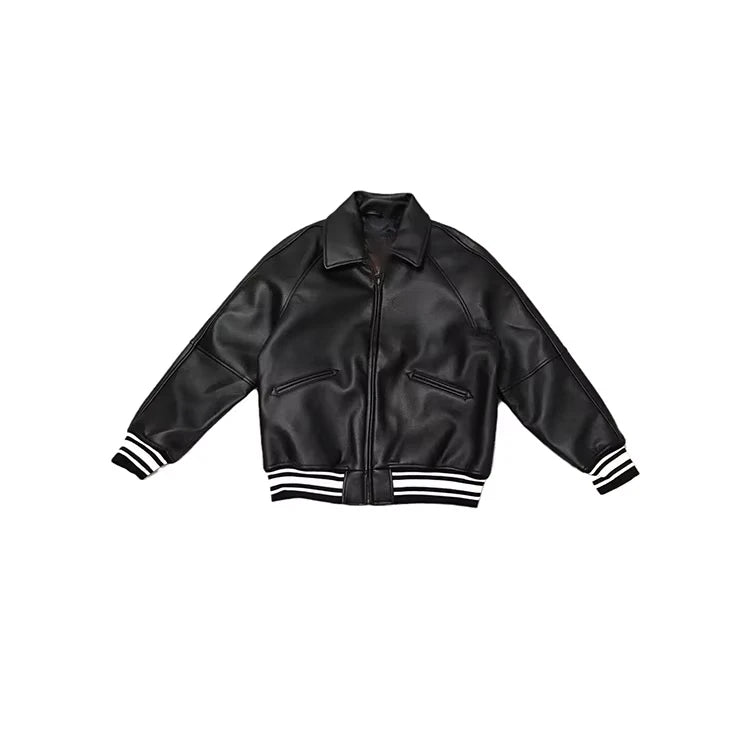 DRILL Style High Street Retro Limited American PU Safari Jacket MA1 Waterproof Breathable Windproof OEM Service