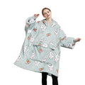 Winter Sherpa TV Blanket Hoodie With Sleeve Hot Selling Custom Hooded Lazy Blanket Women Wholesale Cotton Hoodies