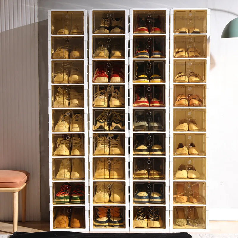 Shoes Box Plastic Storage Transparent Shoe Box Storage Shoe Rack Cabinet