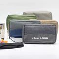 Custom Logo Beauty Canvas Travel Make up Bag for Girls  Portable Women Makeup Case Travel Cosmetic Bags