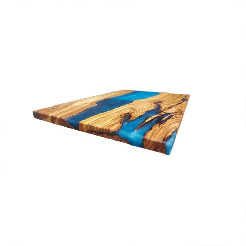 Best Price Blue River Resin Mango Wood Rectangle Cheese Board and Chopping Board for Kitchen Restaurant