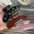 High-Grade Large Shark European and American Style Hair Claw Acetic Acid Butterfly Inset Diamond Niche Hair Grab Headwear