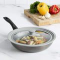 11inch Universal Lid for Pots and Pans Multi-purpose Tempered Glass Cover Black ZBW-K0089-CR