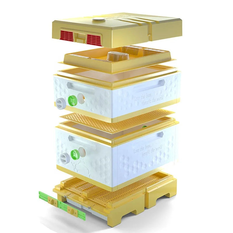 2 Layers Dadant Plastic Beekeeping Bee Hive Honey Beehive