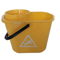 High Quality Yellow Plastic Mop Wringer Bucket  Rectangular Plastic Bucket with Lid