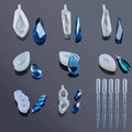 8 PCS Jewelry Silicone Molds and 5 PCS Plastic Droppers Jewelry Resin Casting Mold DIY Necklace Pendant Jewelry Making Decor