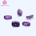 Factory Direct Sale Loose Amethyst Color Cubic Zirconia Gemstone Long Cushion Shape 4*6 mm 8*10 mm for Jewelry Making