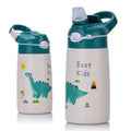 Kids Cute Water Bottle with Straw Lid Vacuum Insulated Stainless Steel and Double Walled Tumbler Travel Cup