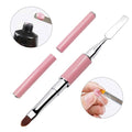 Yihuale Dual-Ended Brush & Picker 2 in 1 Designs Nail Brushes Stainless Steel Gel Nail Tool for UV Gel
