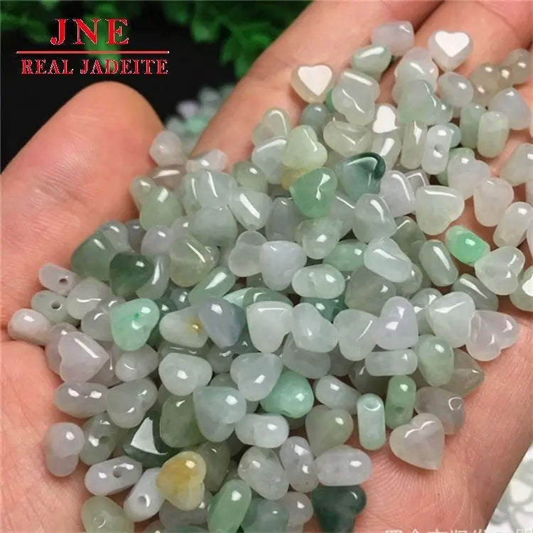 A Level Jade Scattered Beads Jade Leftover Material Diy Ornament Accessories Earrings Glutinous Ice Pumpkin Bracelet Pendant