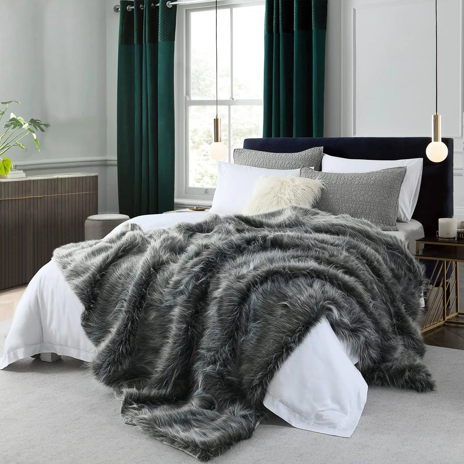 Wholesale 100% Polyester Winter Blanket Custom Ultra Soft Warm Fluffy Plush Luxury Faux Fur Throw Woven Technique Animal Vintage