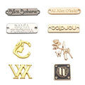 Custom Metal Clothing Logo Hijab Sewing Tag Small Letter Labels Zinc Alloy Tag Metal Brand Logo Label for Clothing