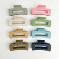 8 Pcs Large Hair Claw Clips 4.1" Non-slip Big Square for Women Girls Strong Hold Banana Clips for Thick Thin Hair