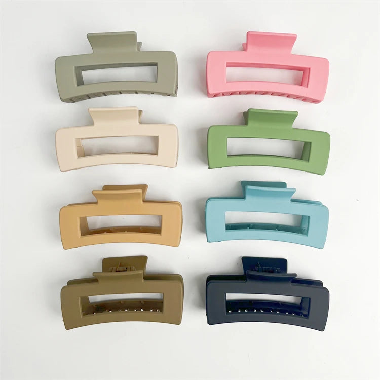 8 Pcs Large Hair Claw Clips 4.1" Non-slip Big Square for Women Girls Strong Hold Banana Clips for Thick Thin Hair