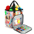 Printed Zipper square Storage Bag Waterproof Travel Portable Needle Yarn Wool Storage Bag DIY Hand Woven Yarn Storage Bag