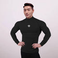 2022 Autumn Gym Men Bodybuilding Casual Long Sleeve Tops Sports Fitness Running T Shirt Slim Men Turtle Neck Cotton Clothing
