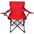 Woqi Customizable Logo Folding Chair with Arm Rest and Cup Holder Metal Garden Chair for Outdoor for Camping