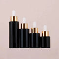 Manufacture Black Matte Glass Dropper Bottles Custom Capacity Flat Shoulder Men's Skin Care Serum Hair Essence Oil Wigs PP