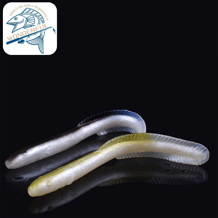 Hot Sale 5g 120mm Artificial Plastic Trolling Wobbler Fishing Swimming Bait Soft Sand Eel Lure for Freshwater