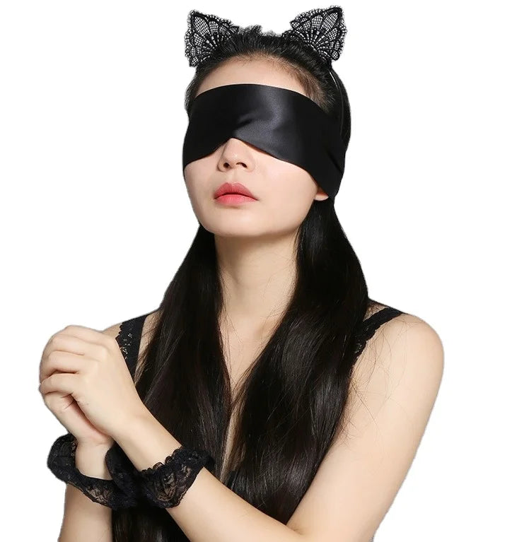 Soft Silk Satin long tape Blinder Eye Mask Blindfold eye shade mask for Wedding Sex Product