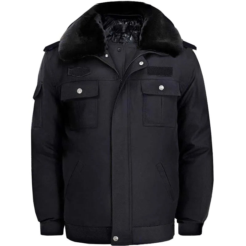 Warm Winter Duty Thick Double Layer Removable Cotton Padded Jacket