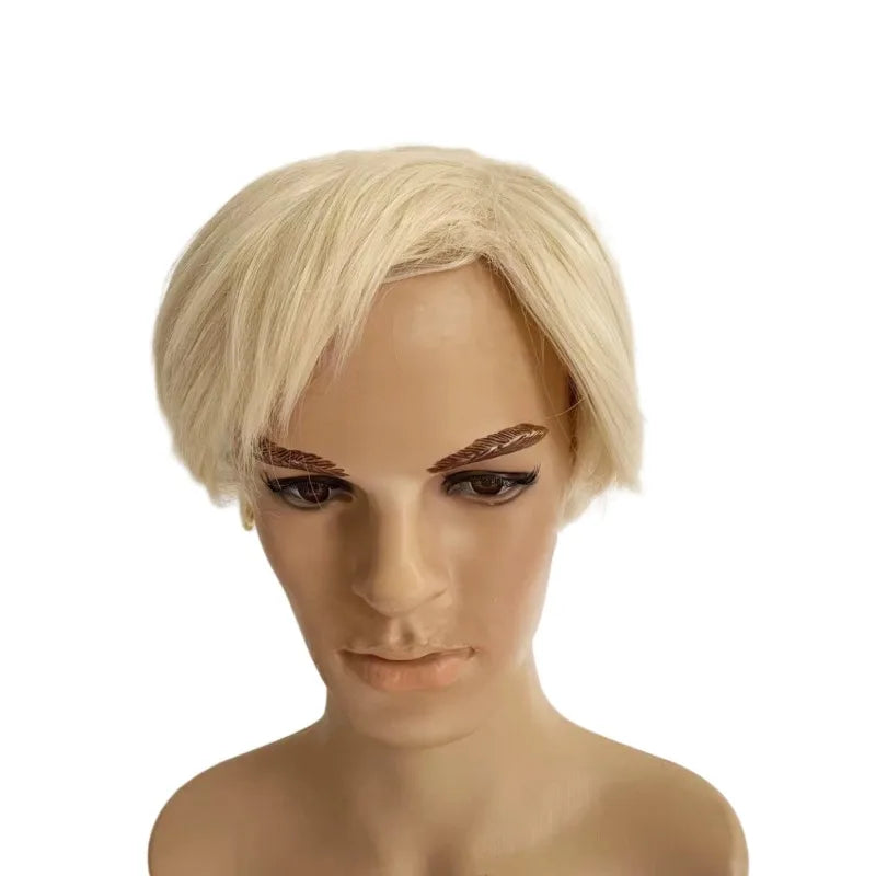Hot Movie Heat Resistant Fibres Adult Mens Fancy Dress Costume Blonde Color Synthetic Wigs HPC-6010