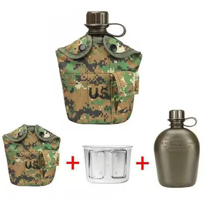US Manufacturer's Stainless Steel Coated Dinking Tactical Old Water Bottle for Personal Defense Equipment