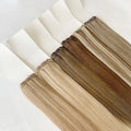 Thick End Double Weft Virgin Remy Human Hair European Full Cuticle Machine Double Weft Double Drawn Hair Extensions