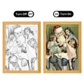 Elegant Glow LED Illuminated Light Art Painting Canvas Paper Scenery for Bedroom Living Room Home Decor Glowing Wall Photo Frame
