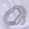 Zuanfa Jewelry Hip Hop Iced Out 6MM Solid 925 Silver VVS Small Women Moissanite Cuban Chain