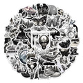 60PCS Cool black and white hiking camping aesthetic outdoor adventure sticker