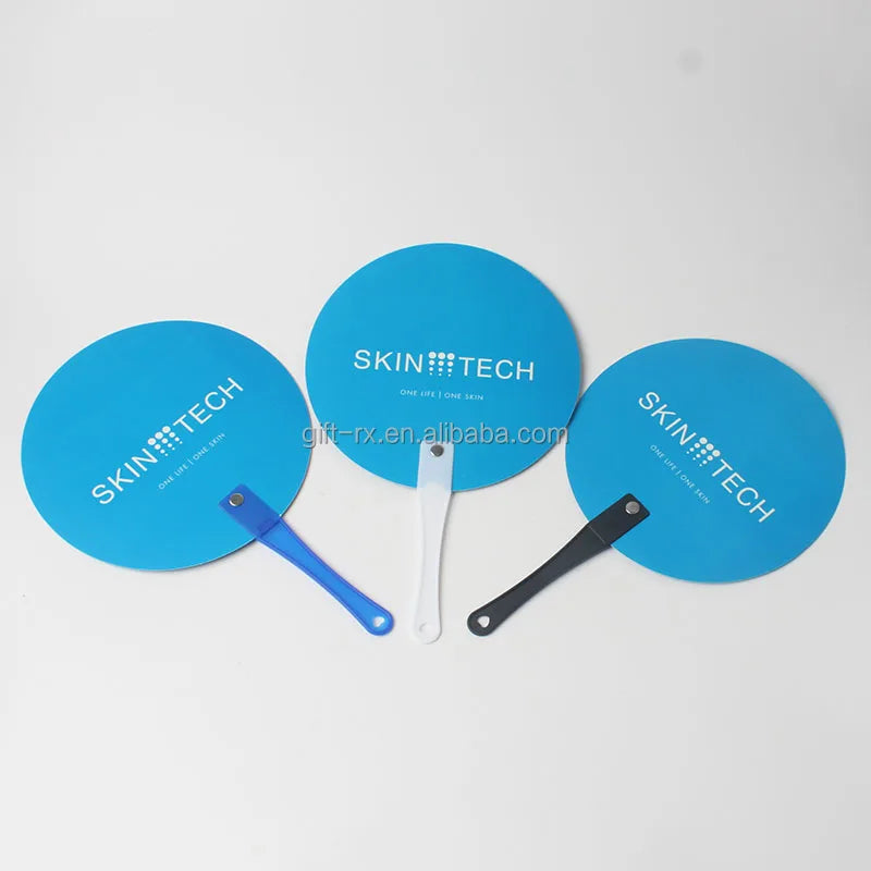Custom Logo PP Gift Hand Fan With Plastic Handle for Advertising in China