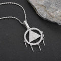 New Arrival Anime Yu-Gi-Oh Millennium Wisdom Wheel Necklace Personality Copper Inset Zircon Pendant for Men Boys Anime Hobbyists