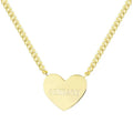 2026 Gold Plated Heart Choker Necklace Stainless Steel Engravable Blank Custom Heart Pendant Necklace